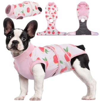 Kuoser Recovery Suit for Dogs Cats After Surgery, Professional Pet Recovery Shirt Dog Abdominal Wounds Bandages, Substitute E-Collar & Cone,Prevent Licking Dog Onesies Pet...