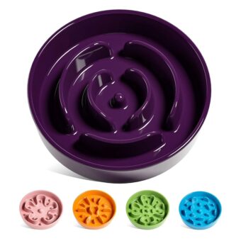 LE TAUCI Dog Bowls Slow Feeder Ceramic, 1.5 Cups Slow Feeding Dog Bowl Small Medium Breed, Puppy Slow Feeder Bowl for Fast Eater, Dog Dishes to Slow Down Eating, Puzzle Dog Food...