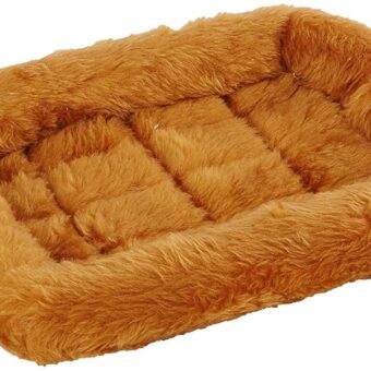 MidWest Homes for Pets Cinnamon 18-Inch Pet Bed w/ Comfortable Bolster | Ideal for Small Breeds & Fits an 18-Inch Crate | Easy Maintenance Machine Wash & Dry