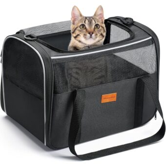 Morpilot Cat Carrier Soft - Portable Pet Carrier for Small or Medium Cats, Dogs and Puppy up to 14lbs, Airline Approved Dog Carrier with Safety Buckle - 16.0 x 10.4 x 11.2 Inch...