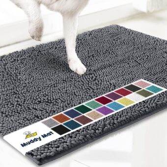 Muddy Mat® Shown ON TV Highly Absorbent Microfiber Door Mat and Pet Rug Non Slip Thick Washable Area and Bath Mat Soft Chenille for Kitchen Bathroom Bedroom Indoor and Outdoor -...