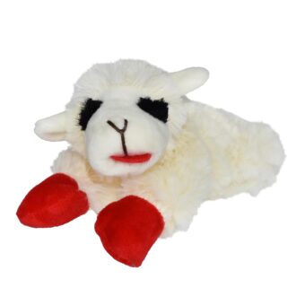 Multipet INTERNATIONAL 843140 Lambchop Plush Squeak Toy Mini for Pets, 6-Inch, White, small