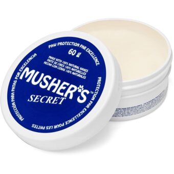 Musher's Secret Dog Paw Wax 60 g (2.1 oz) - Moisturizing Dog Paw Balm that Creates an Invisible Barrier That Protects and Heals Dry Cracked Paws - All-Natural with Vitamin E and...