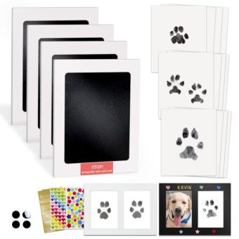 MYPAWLETS Inkless Pet Paw Print Kit,Clean Touch Ink Pad for Dog Paw Prints,Mess-Free Paw Print Stamp Pad for Dogs Cats,Dog Nose Print Kit,Personalized Pet Lover,Dog Mom Gift-4M