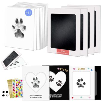 MYPAWLETS Paw Print Kit,Clean Touch/Inkless Ink Pad for Dog/Cat Pawprints,Paw Print Stamp Pad for Dogs,Dog Paw/Nose Print Kit Keepsake,Pet Paw Print Impression Kit with...