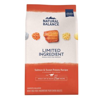 Natural Balance Limited Ingredient Adult Grain-Free Dry Dog Food, Salmon & Sweet Potato Recipe, 24 Pound (Pack of 1)