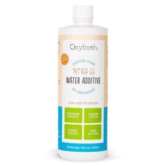 Oxyfresh Premium Pet Dental Care Solution Pet Water Additive: Best Way to Eliminate Bad Dog Breath and Cat Bad Breath - Fights Tartar & Plaque - So Easy, Just Add to Water! Vet...
