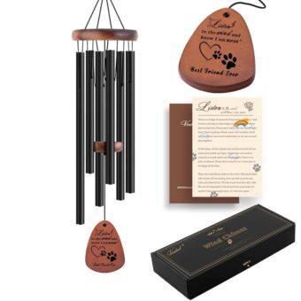 Pet Memorial Gifts, 28" Pet Memorial Wind Chimes, Dog Memorial Gifts, Pet Loss Gifts, Loss of Pet Sympathy Gift, Pet Remembrance Gift in Memory of Dog Cat