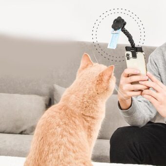 Pet Photography Artifact Dog Selfie Treat Clip Cat and Dog Looking Lens Camera Toy Cell Phone Camera Holder Selfie Clip Supplies for Phone Camera