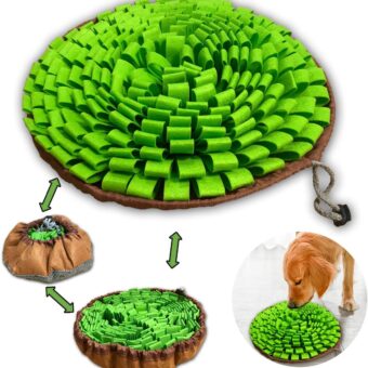 Pet Snuffle Mat for Dogs,Interactive Feed Puzzle for Boredom,Encourages Natural Foraging Skills for Cats Rabbits Dogs Bowl, Dog Treat Dispenser Indoor Outdoor Stress...