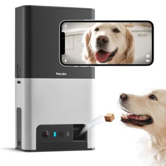 Petcube Bites 2 Wi-Fi Pet Camera with Treat Dispenser & Alexa Built-in, for Dogs and Cats. 1080p HD Video, 160 Full-Room View, 2-Way Audio, Sound/Motion Alerts, Night Vision,...