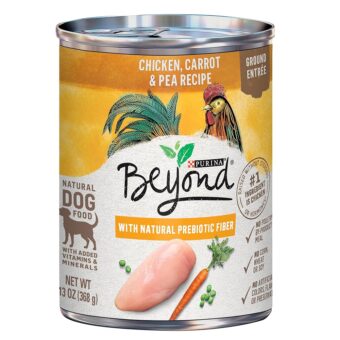 Purina Beyond Grain Free, Natural Pate Wet Dog Food, Grain Free Chicken, Carrot & Pea Recipe - (12) 13 oz. Cans