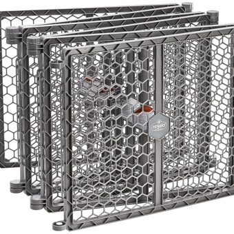 Regalo Plastic 192-Inch Super Wide Adjustable Baby Gate and Play Yard, 2-In-1, Bonus Kit, Includes 4 Pack of Wall Mounts-4 Count (Pack of 1)