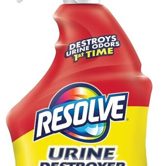 Resolve Urine Destroyer Spray – Pet Stain and Odor Remover, Carpet Cleaner Solution for Cat and Dog Urine, 32 Fl Oz