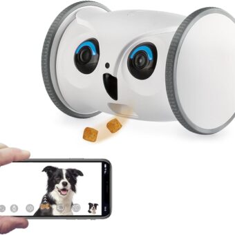 SKYMEE Owl Robot: 1080P Full HD Pet Camera with Treat Dispenser, Interactive Toy for Dogs and Cats, Full House Mobile Monitoring via App,2 Way Talk,No Monthly Fee