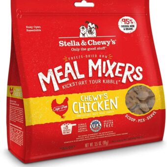 Stella & Chewy's Freeze Dried Raw Chewy’s Chicken Meal Mixers – Dog Food Topper for Small & Large Breeds – Grain Free, Protein Rich Recipe – 3.5 oz Bag
