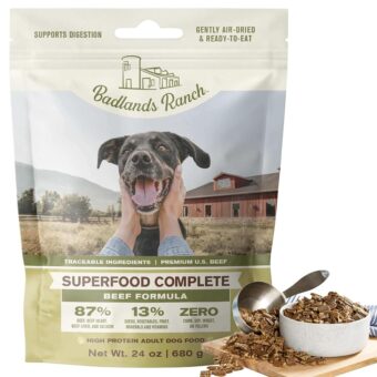 Superfood Complete, Adult Dog Food, Air-Dried, High Protein, Zero Fillers, Superfood Nutrition by Katherine Heigl (24 oz., Beef Formula)
