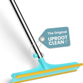 Uproot Cleaner Xtra Pet Hair Removal Broom: Reusable Carpet Rake with Telescopic 60" Handle - As Powerful as Uproot Cleaner Pro Pet Hair Remover, but Made for Carpets, Curtains,...