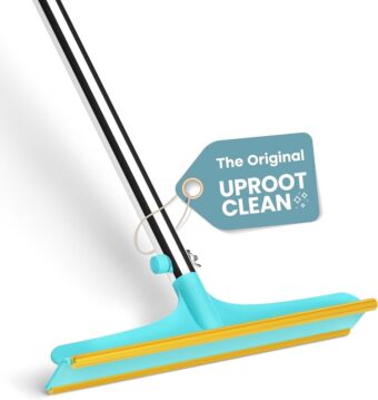Uproot Cleaner Xtra Pet Hair Removal Broom: Reusable Carpet Rake with Telescopic 60" Handle - As Powerful as Uproot Cleaner Pro Pet Hair Remover, but Made for Carpets, Curtains,...