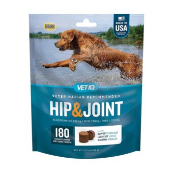 VetIQ Glucosamine Hip & Joint Supplement for Dogs, 180 Soft Chews, Dog Joint Support Supplement with MSM and Krill, Dog Health Supplies Large & Small Breed, Chicken Flavored...
