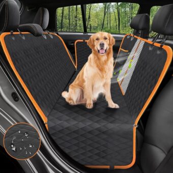 Victoper Dog Car Seat Cover, 600D Heavy Durable Dog Seat Cover for Back Seat, 100% Waterproof Scratch Proof Nonslip Dog Hammock for Car with Side Flap, Pet Back Seat Covers for...