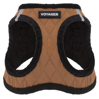 Voyager Step-In Plush Dog Harness – Soft Plush, Step In Vest Harness for Small and Medium Dogs by Best Pet Supplies - Harness (Beige Plush), S (Chest: 14.5 - 16")