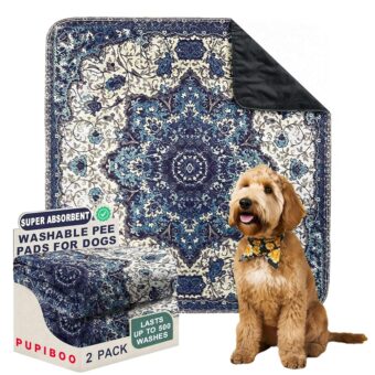 Washable Pee Pads for Dogs - Super Absorbent Reusable Puppy Training Pads - 100% Waterproof, Leak-Proof & Non-Slip Whelping Pads for Pet Housebreaking