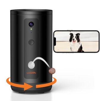 WOPET 300° Dog Camera with Treat Dispenser, [New 2024] 5G WiFi Pet Camera Treat Tossing for Cats and Dogs, 1080P HD with Night Vision, 2-Way Audio for Monitoring Your Pet on...